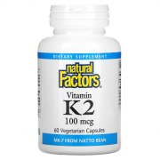 Заказать Natural Factors Vitamin K-2 120 мкг 60 капс